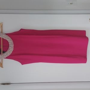INC Sheath dress with pearl neckline. SIZE large.  Knee length